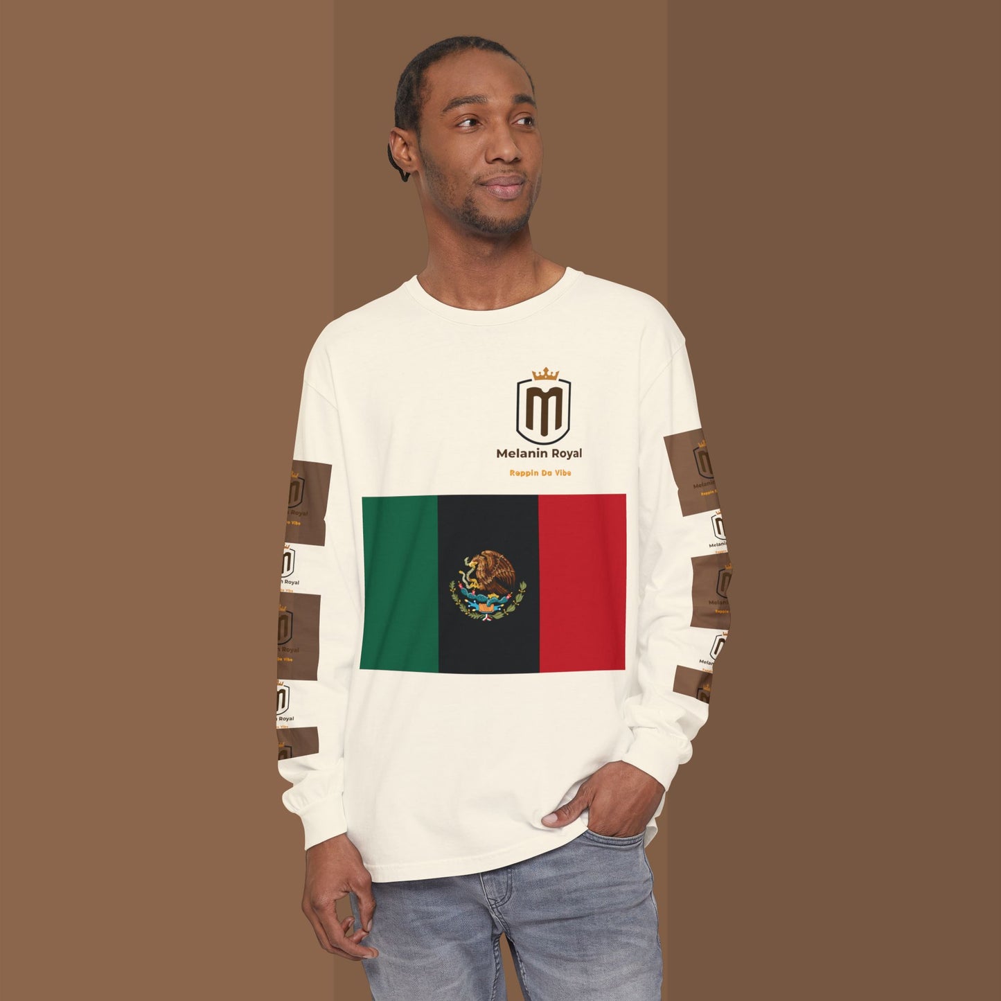 Afro México Garment-dyed Long Sleeve T-Shirt