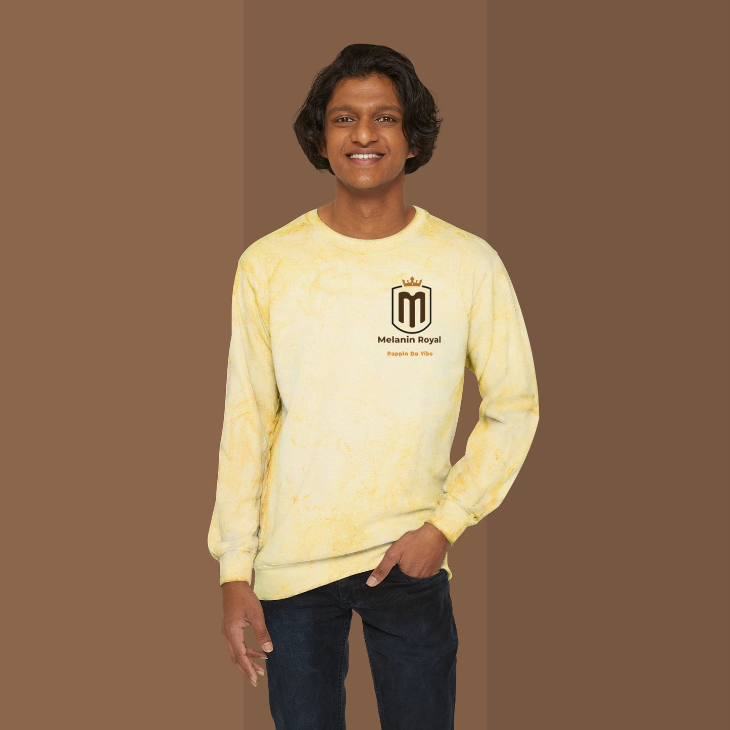 Melanin Royal Color Blast Crewneck Sweatshirt