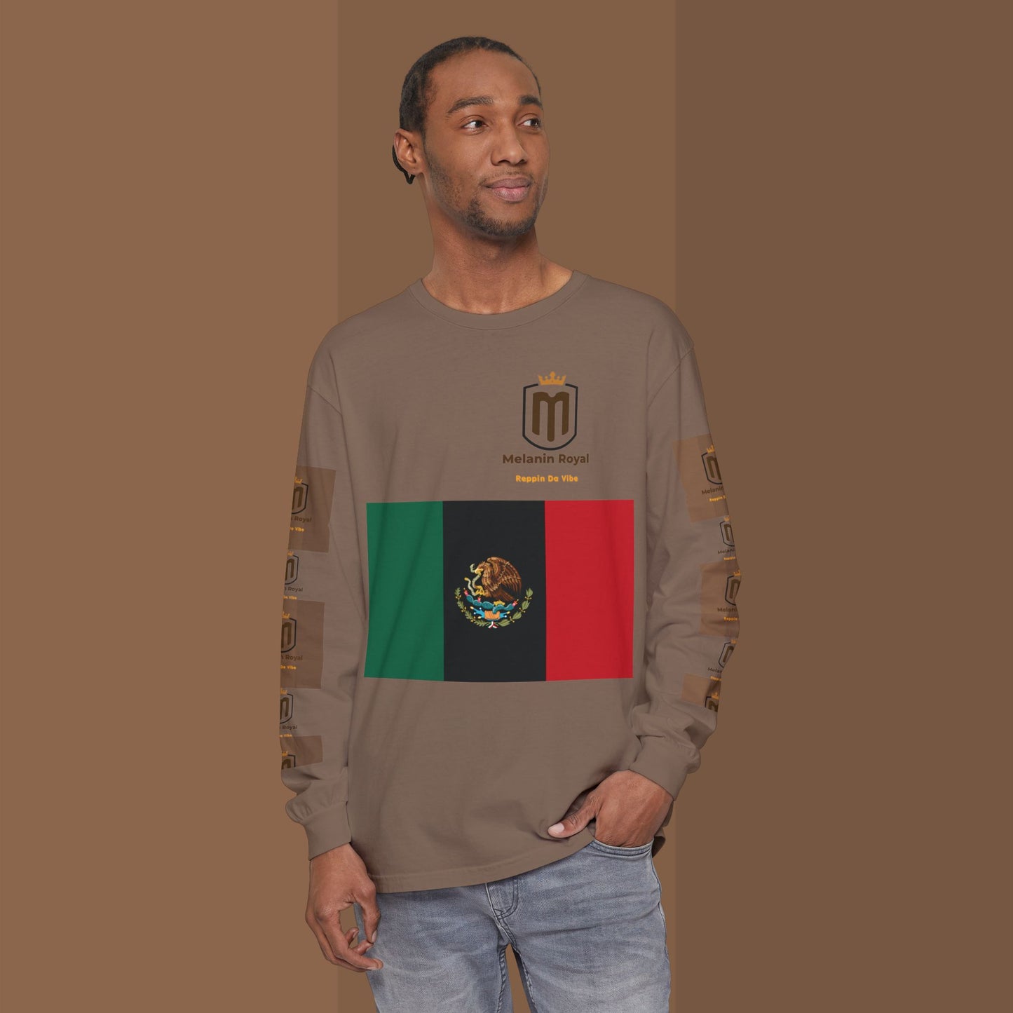 Afro México Garment-dyed Long Sleeve T-Shirt