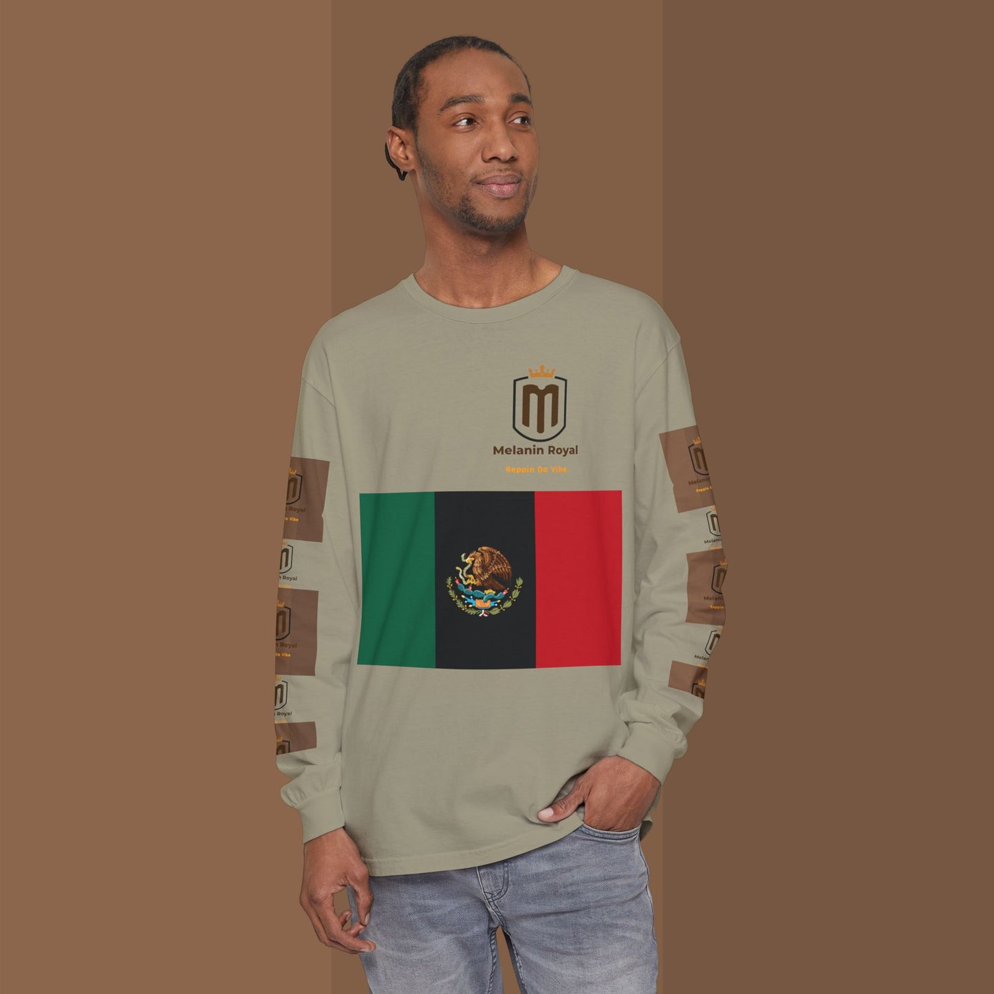 Afro México Garment-dyed Long Sleeve T-Shirt